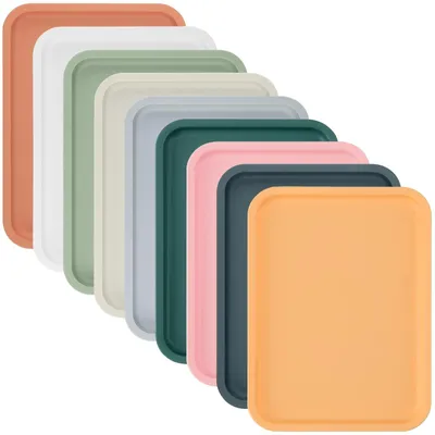 Immagine prodotto di Vassoio leggero - Rettangolare - In plastica - 9 colori - Mini vassoio - 30,5 x 23 x 1,5 cm - Servizio da tavola