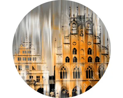Produktbild von Glasbild Münster Rathaus Ø 20 cm
