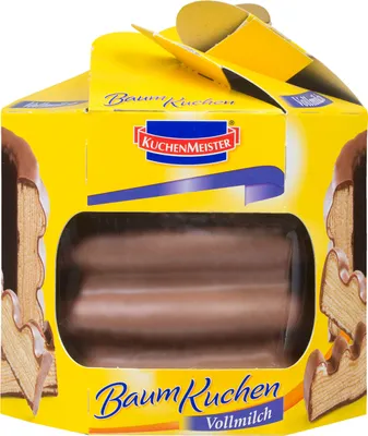 Produktbild von KuchenMeister Baumkuchen mit Vollmilchschokolade und Marzipan 300g