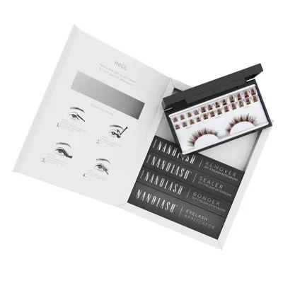 Immagine prodotto di Starter kit per extension ciglia a grappolo marroni fai da te HARMONY Nanolash