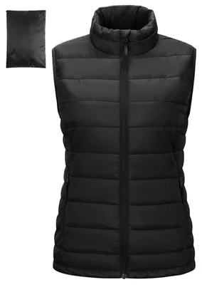 Produktbild von Gefütterte Weste – Faltbar – Wasserabweisend – Ärmellos – Sportweste – Warm – Für Damen – Bodywarmer
