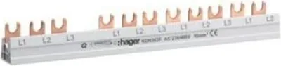 Produktbild von Hager KDN363F Szynoprzewód fazowy 3-biegunowy 63A z połączeniem widełkowym 210 mm 12 modułów