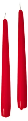 Konische Kerzen, rot, 2,2 x 25 cm, 10 Stück, paraffin