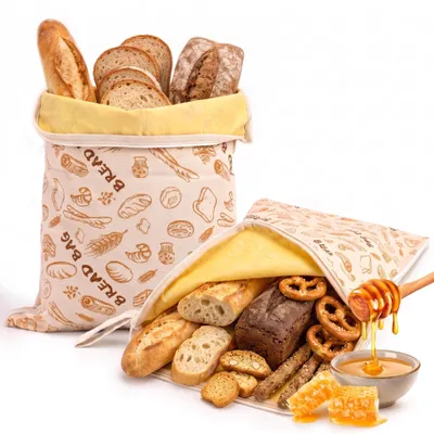 Immagine prodotto di Set di 2 sacchetti in cera d'api per pane fresco
