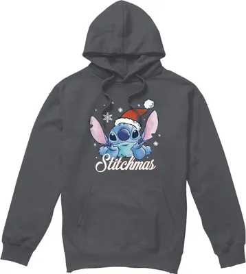 Produktbild von Lilo & Stitch - "A Stitchmas Christmas" Kapuzenpullover für Herren TV4545 (XL) (Holzkohle)