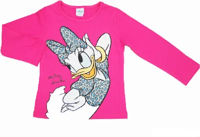 Produktbild von 99204 Disney Daisy Duck Langarmshirt Mädchen – Pink, Gr. 104 – Bequemes Lieblingsshirt für kleine Daisy-Fans