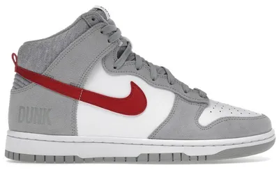 Immagine prodotto di Nike Dunk High Light Smoke Grey Gym Red - Taglia EU 44