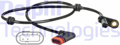 Produktbild von DELPHI ABS Sensor Raddrehzahl Hinten passend für MERCEDES-BENZ S-Klasse Limousine (W221) SS20543