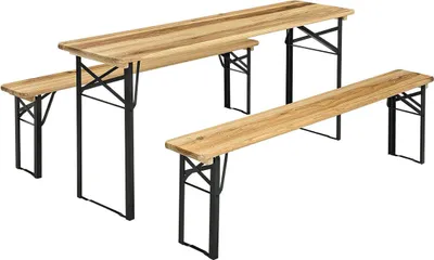 Produktbild von Zahradní set nábytku 200907, pivní set, 1 + 2, černý/jedle, 170 cm