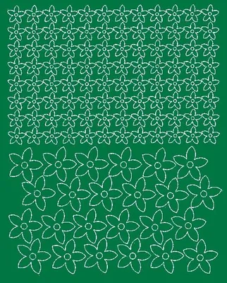 Immagine prodotto di Adesivi per caschi da bicicletta, fiori, 120 pezzi, verde opaco