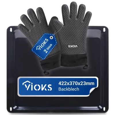 Produktbild von Backblech + 2x Grillhandschuhe passend wie Zanussi 353193923/3 für Backofen