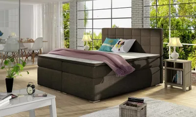 Obrázek produktu pro Manželská kontinentální postel ARBOREN 160x200 - hnědá