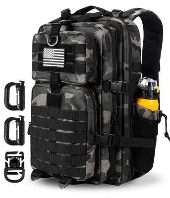 Taktischer Rucksack 45 l, Camouflage, wasserdicht, 7 Taschen