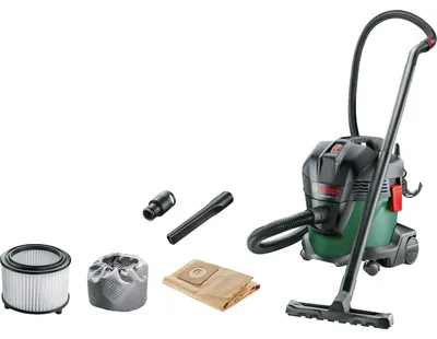 Obrázek produktu pro Bosch UniversalVac 15, Suché a mokré, Černá, Zelená, Knoflíky, 15 l, 11,8 l, 8,5 l