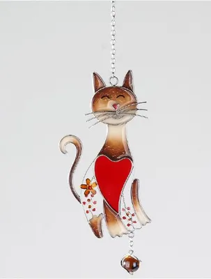 Produktbild von formano Deko Hänger Katze aus Glas, 24 cm
