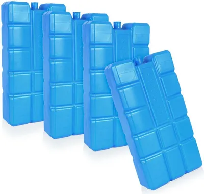 Obrázok produktu pre Vilde | Súprava chladiacich obalov - 4 kusy - 750 ml - na opakované použitie - 20,5 X 11 X 4,5 cm - modrá