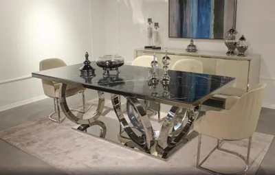 Produktbild von Modern Einrichtung Set Luxus Möbel Esstisch Neu 4х Stühle Design Sideboard