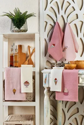 Produktbild von Mijolnir, Ice Cream, Küchenhandtuch-Set (6-teilig), Mehrfarbig, 100% BAUMWOLLE, 40 x 60 cm