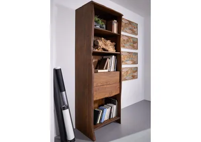 Produktbild von MASSIVMOEBEL24 Regal Akazie 71x45x204 braun lackiert PURE ACACIA #211