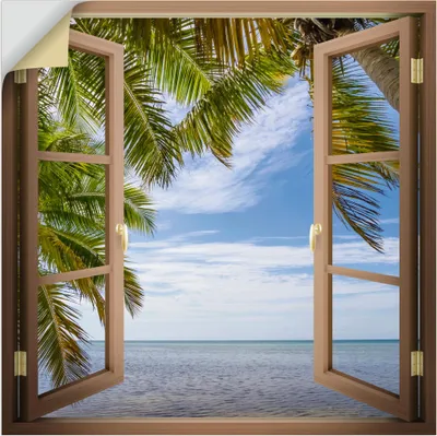 Produktbild von ARTland Wandbild, selbstklebend Erholsamer Meeresblick Größe: 40x40 cm