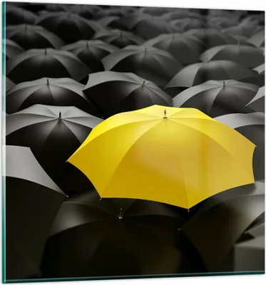 Produktbild von Bilder auf glas - Regenschirme Regen Wetter - 60x60cm - Glasbilder - Wandbilder - Kunstdruck - zum Aufhängen bereit - Wanddekoration aus Glas - Glas Bilder - Wandbild auf Glas - GAC60x60-2564