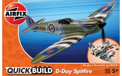 Obrázek produktu pro Airfix J6045, Model letadla s pevnými křídly, Montážní sada, D-Day Spitfire, Jakékoliv pohlaví, 34 kusů, 5 rok/roky