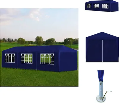 Produktbild von vidaXL Partyzelt 3x9 m Blau -  Pavillons & Partyzelte