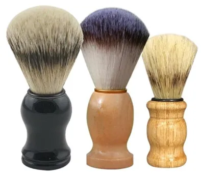 Imagen del producto de Cepillo de afeitar de madera para salones de belleza y peluquerías (juego de 3)