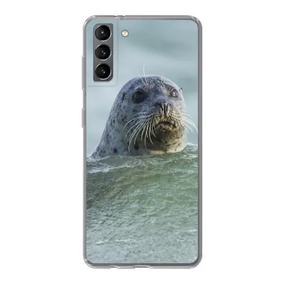 Produktbild von MuchoWow® Handyhülle Schutzhülle Hülle für Samsung Galaxy S21 Plus Nordsee - Seehund - Wasser Silikon Softcase Handy Hülle - Handy-Tasche