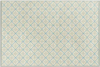 Produktbild von Geometrische Linien Nachahmung Stoff – Vinylteppich – 60x90 cm – Outdoor Teppich – Terrasse – Wetterfest – Modern