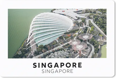 Produktbild von MuchoWow® Schreibtischunterlage Singapur - Wasser - Architektur 60x40 cm - XXL Mauspad - Großes Mauspad