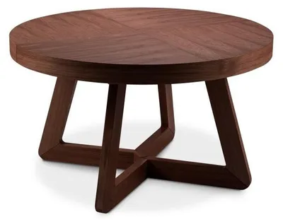 Produktbild von Masseno Ausziehbar Esstisch SOLIS 130 - 230 cm x 130 cm Rund Tisch für Wohnzimmer, Küche, Braun