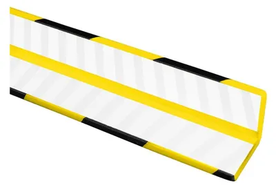 Produktbild von Schutzstreifen/Kantenschutz gelb/schwarz aus Polyurethan1000 x 40x40 mm