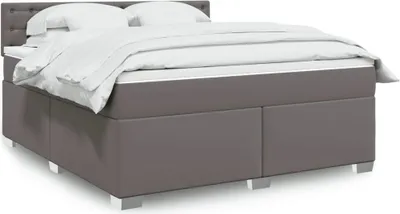 Produktbild von Maison Exclusive - Boxspringbett mit Matratze Grau 180x200 cm Kunstleder
