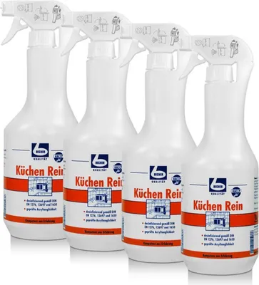 Produktbild von Dr. Becher Küchen Rein Sprühflasche 1L für desinfizierende Reinigung (4er Pack)