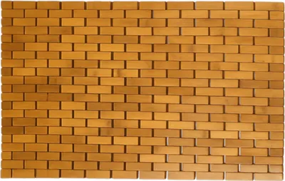 Imagen del producto de Ruhhy 26048 Alfombrilla antideslizante para el baño, 80 x 50 cm, bambú