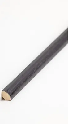 Produktbild von Viertelstableiste Fußleiste 12 x 12 x 2000 mm Schwarz zum Kleben, Schrauben & Nageln Massivholz Sockelleiste by PROVISTON 2 Meter | 1 Stück