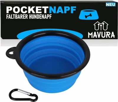 Immagine prodotto di POCKETNAPF Ciotola pieghevole per cani Ciotola per bere Ciotola da viaggio Ciotola per alimentazione in silicone pieghevole