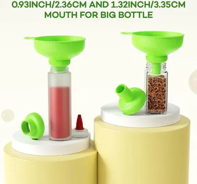Produktbild von Vielseitiges Kunststoff Küchen-Trechter-Set mit Weitem Öffnungsrand, Lebensmittel-hygienisch und vielseitig einsetzbar