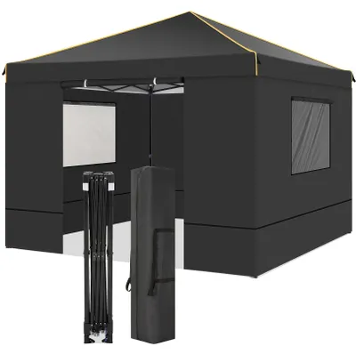 Immagine prodotto di Tenda pop-up pieghevole, dimensioni 3,05 x 3,05 metri, con pareti laterali e borsa per il trasporto