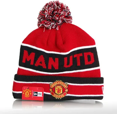 Image de Bonnet d'hiver homme NEW ERA Manchester United Stripe Red Multi bobble beanie - UNI