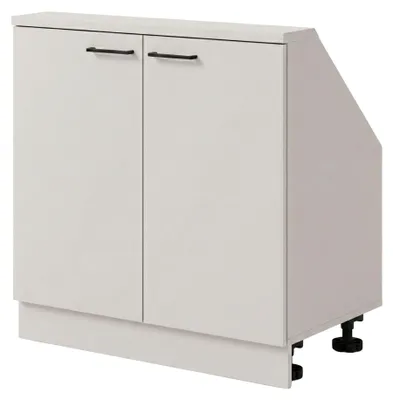 Productafbeelding van INNOVAHOME Opbergkast met schuin dak, 80 cm, lage kast, wit