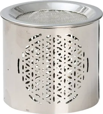Produktbild von Räucherstövchen Stahl Silber Glanz H 6cm Betriebsart Teelicht Sieb Für Weihrauch