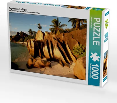 Produktbild von CALVENDO Puzzle Seychellen, La Digue | 1000 Teile Lege-Größe 64x48cm Foto-Puzzle für glückliche Stunden