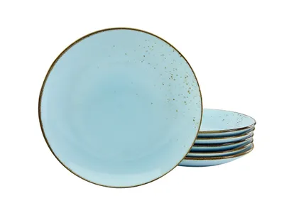 Produktbild von CreaTable, 22065, Nature Collection Lightblue, Speiseteller 6-tlg, Steinzeug