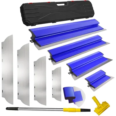 Flachspachtel-Set, Edelstahl, 4 Größen, 0,38/0,5 mm