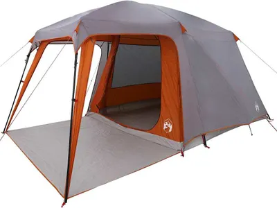 Immagine prodotto di vidaXL Tenda da campeggio con tenda 5 persone Grigio e arancione Impermeabile