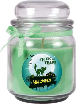 Produktbild von HS Candle "Halloween" Duftkerze im Bonbonglas - viele Motive zur Auswahl, Ideale Herbstdeko