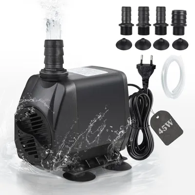 Produktbild von Aquarienpumpe, Tauchpumpe, 2500 l/h, 45 W, ultrastille Fontänenpumpe mit 2 m Kabel