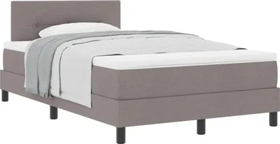 Produktbild von vidaXL Boxspringbett mit Kopfteil Taupe 120 x 200 cm Stoff